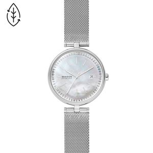 Skagen SKW2979 Horloge Karolina Solar staal zilverkleurig-parelmoer 36 mm