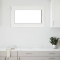 Kelderraam "RISOR" 100x70 cm draai-kiep DIN links wit