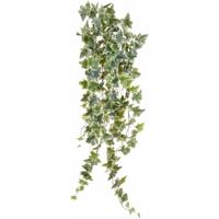 Emerald kunstplant/hangplant - Klimop/hedera - groen/wit - 100 cm lang