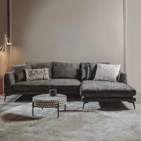Tower Living 2,5-zits Loungebank 'Nottingham' Velvet, Rechts, kleur Olijfgroen