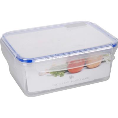 Vershoudbakje - 2200 ml - transparant - kunststof - 23 x 16 x 9,5 cm - Luchtdicht afgesloten Vershoudbakje - 2200 ml - transparant - kunststof - 23 x 16 x 9,5 cm - Luchtdicht afgesloten