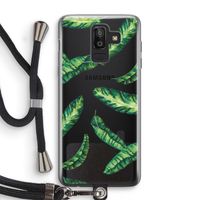 Lange bladeren: Samsung Galaxy J8 (2018) Transparant Hoesje met koord