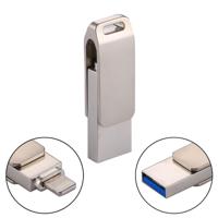 RQW - 10G 2 in 1 USB 2.0 & 8 Pin 64 GB flitsaandrijving voor iPhone & iPad & iPod & meest Android Smartphones & PC Computer