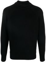 Zanone mock-neck fine-knit jumper - Noir - thumbnail