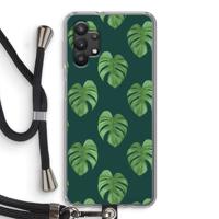 Monstera leaves: Samsung Galaxy A32 5G Transparant Hoesje met koord