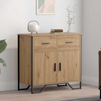 Dressoir met lade artisanaal eikenkleurig 79.5 x 35.5 x 74.5 cm