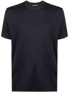 TOM FORD t-shirt à design chiné - Bleu