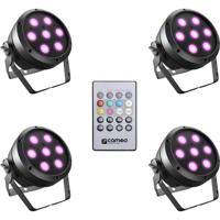 Cameo ROOT PAR 4 SET 1 PAR LED-schijnwerper Aantal LEDs: 7 4 W Zwart - thumbnail