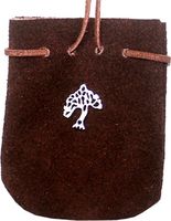 Suède Tasje Turqoise Bruin-Tree