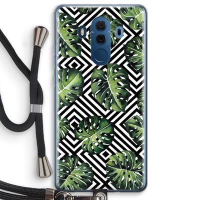 Geometrische jungle: Huawei Mate 10 Pro Transparant Hoesje met koord