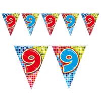 1x Mini slinger versiering 9e verjaardag