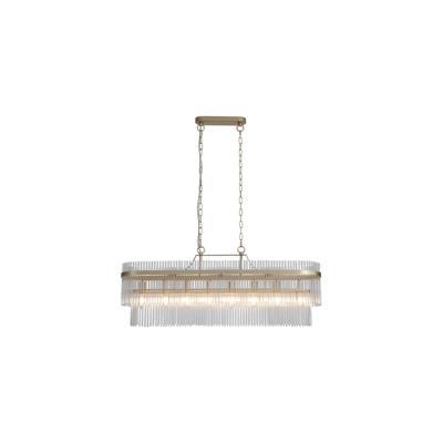 Searchlight HanglampLara goud met helder glas ovaal - 11400-8GO