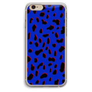 Blue Leopard: iPhone 6 Plus / 6S Plus Transparant Hoesje