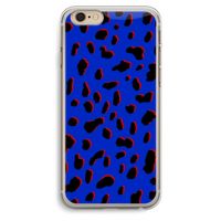 Blue Leopard: iPhone 6 Plus / 6S Plus Transparant Hoesje