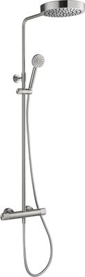 Ben Engraved Cross regendoucheset Ø25cm RVS-look