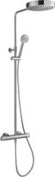 Ben Engraved Cross regendoucheset Ø25cm RVS-look