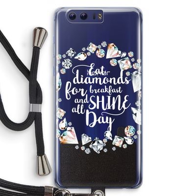 Diamonds: Honor 9 Transparant Hoesje met koord