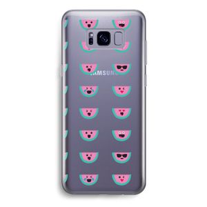Smiley watermeloenprint: Samsung Galaxy S8 Transparant Hoesje