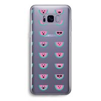 Smiley watermeloenprint: Samsung Galaxy S8 Transparant Hoesje