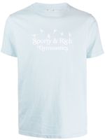 Sporty & Rich t-shirt en coton à logo imprimé - Bleu