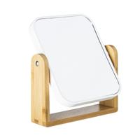 HI Dubbele make-up spiegel - op voet - 15 x 18 cm - wit - scheerspiegel