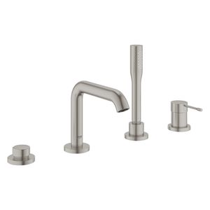 Grohe Essence New Afdekset 4-gats Badrandcombinatie Met Douchegarn. Supersteel