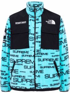 Supreme x The North Face veste en polaire - Bleu