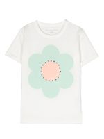 Stella McCartney Kids t-shirt strassé à imprimé fleuri - Blanc