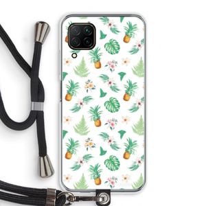 Ananas bladeren: Huawei P40 Lite Transparant Hoesje met koord