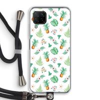 Ananas bladeren: Huawei P40 Lite Transparant Hoesje met koord