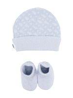 BOSS Kidswear chaussons-bonnet en maille - Bleu - thumbnail