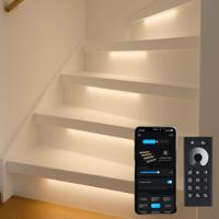 Met afstandsbediening & App - LED Trapverlichting set met bewegingssensor - Warm Wit Licht - voor max. 16 treden