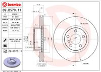 Remschijf BREMBO, Remschijftype: Binnen geventileerd, u.a. fÃ¼r BMW