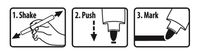 Pica 524/46 lakmarker 2-4mm ronde tip zwart - thumbnail