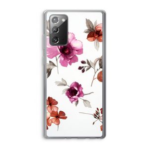 Geschilderde bloemen: Samsung Galaxy Note 20 / Note 20 5G Transparant Hoesje