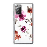 Geschilderde bloemen: Samsung Galaxy Note 20 / Note 20 5G Transparant Hoesje