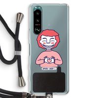Hartje: Sony Xperia 5 III Transparant Hoesje met koord