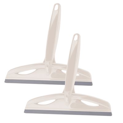 Douchewissers/raamwissers - 2 stuks - wit - 20 cm