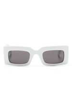 Alexander McQueen Eyewear lunettes de soleil à monture rectangulaire - Blanc