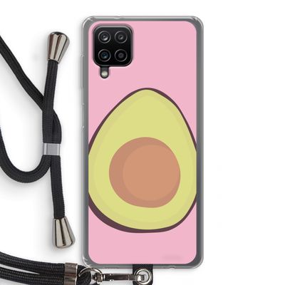 Avocado: Samsung Galaxy A12 Transparant Hoesje met koord