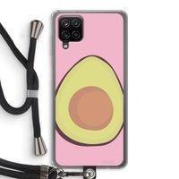 Avocado: Samsung Galaxy A12 Transparant Hoesje met koord