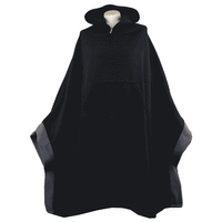 Meditatie Poncho Fleece (Zwart) - thumbnail