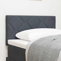 Hoofdbord Wandgemonteerd Geometrisch Donkergrijs 80 cm Fluweel