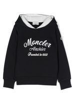 Moncler Enfant hoodie à logo imprimé - Bleu