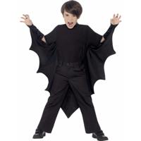 Smiffys verkleedkleding Cape - vleermuis vleugels - vampier - zwart - voor kinderen