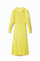 Midi-jurk met textuur - YELLOW - XS