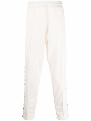 Golden Goose pantalon de jogging fuselé à bande contrastante - Blanc