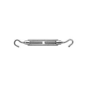 Spanschroef - zilver - RVS - 9 cm - draadspanner haak-haak