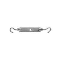 Spanschroef - zilver - RVS - 9 cm - draadspanner haak-haak