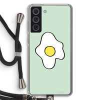 Spiegelei: Samsung Galaxy S21 FE Transparant Hoesje met koord